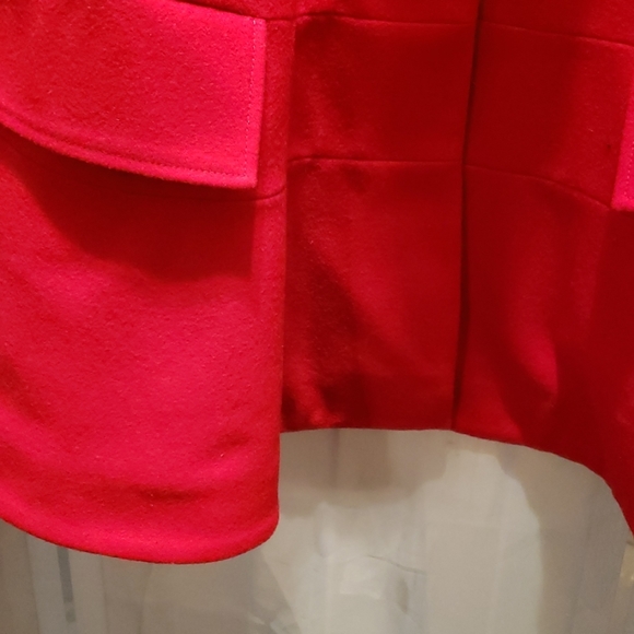 ATTENTION RED WOOL/RAYON SWING COAT SZ XL - Picture 4 of 8